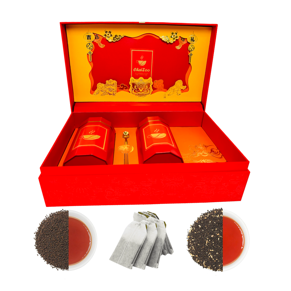 Gift Box Red CTC Chai Set Tea Bag (3g) 34 x 2 cans