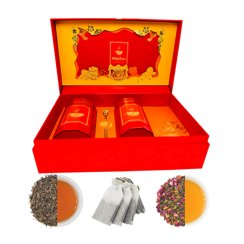 Gift box red tea/green tea set tea bag (2.5g) 21 x 2 cans